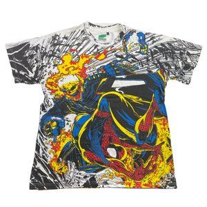 Spider-Man Comic All Over Print T Shirt XL Ghost Rider Hobgoblin McFarlane 90s